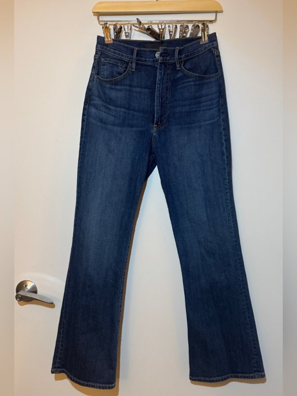 3x1 High Rise Flare Jeans Size 27 Dark Indigo Wash Designer Denim